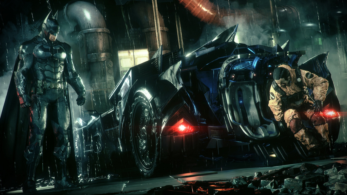 Batman "uklízí" továrnu na chemikálie na záběrech videa z Arkham Knight
