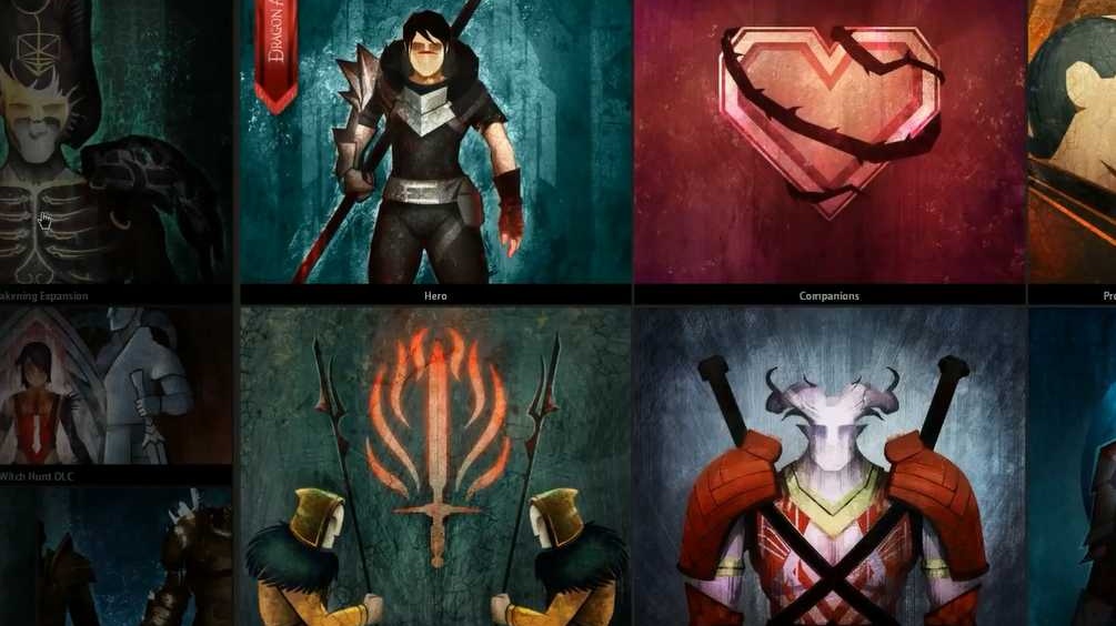 Ukázka rozhraní PC verze Dragon Age: Inquisition a video z aplikace Keep