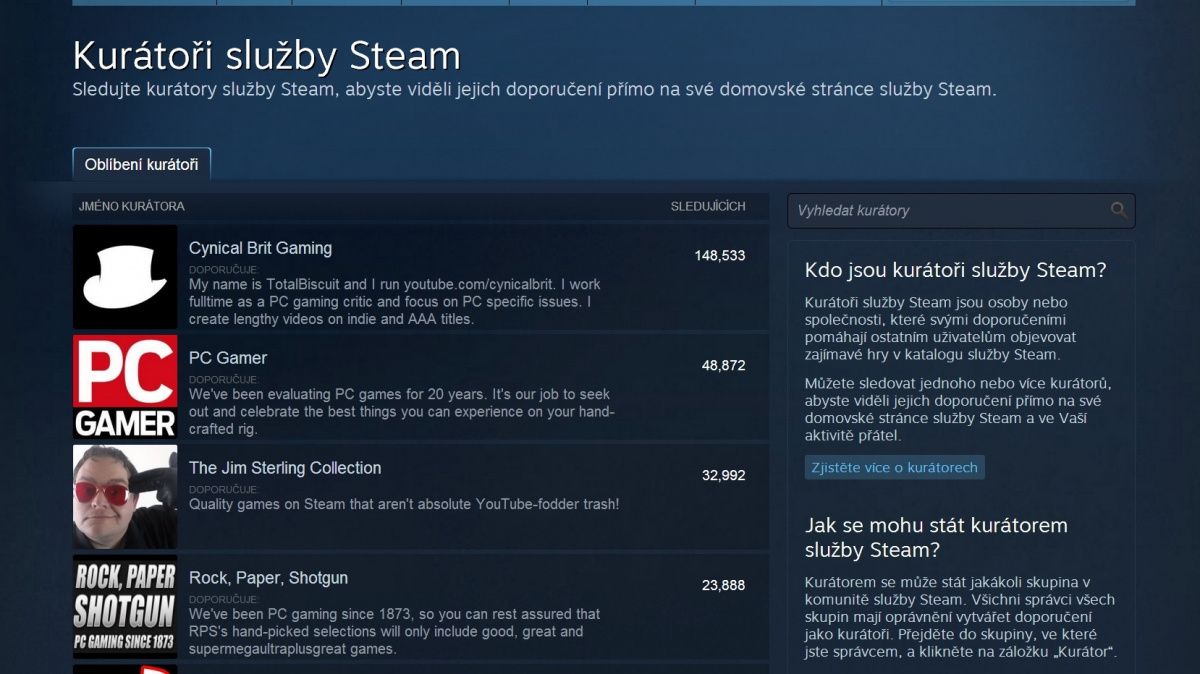 Systém kurátorů na Steamu se potýká s první vlnou problémových uživatelů