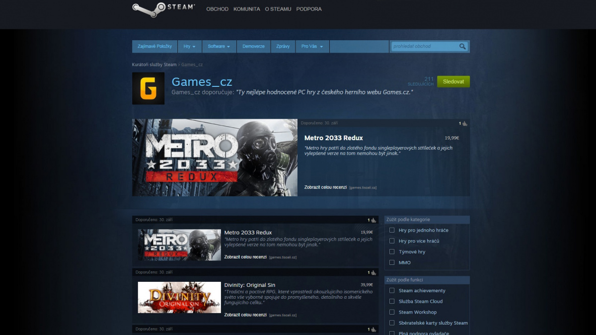 Kurátoři na Steamu musí placené recenze přiznat