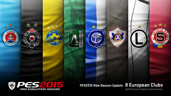 První update přidává do PES 2015 Spartu Praha a Slovan Bratislava