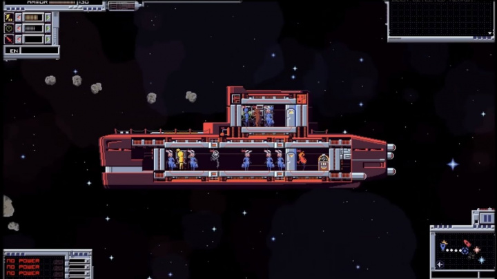 Interstellaria připomíná FTL s prozkoumáváním planet a RPG prvky
