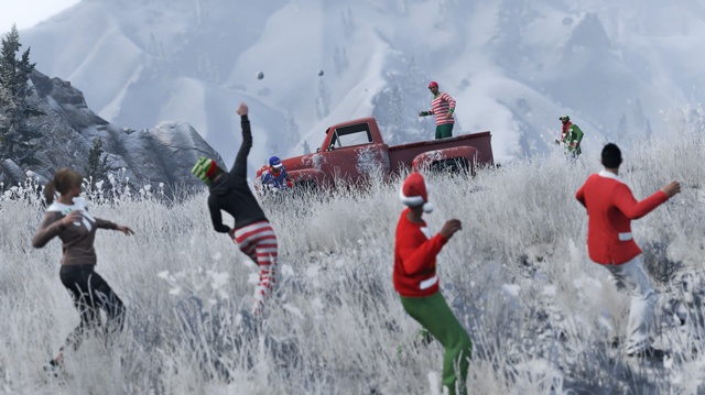 Hráče GTA Online čeká během svátků koulovačka, příšerné vánoční svetry, nová auta, zbraně i střílení rachejtlí