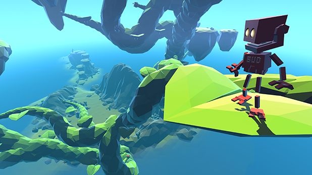Sci-fi zahradník BUD pěstuje v Grow Home obří rostlinu a objevuje neznámou planetu