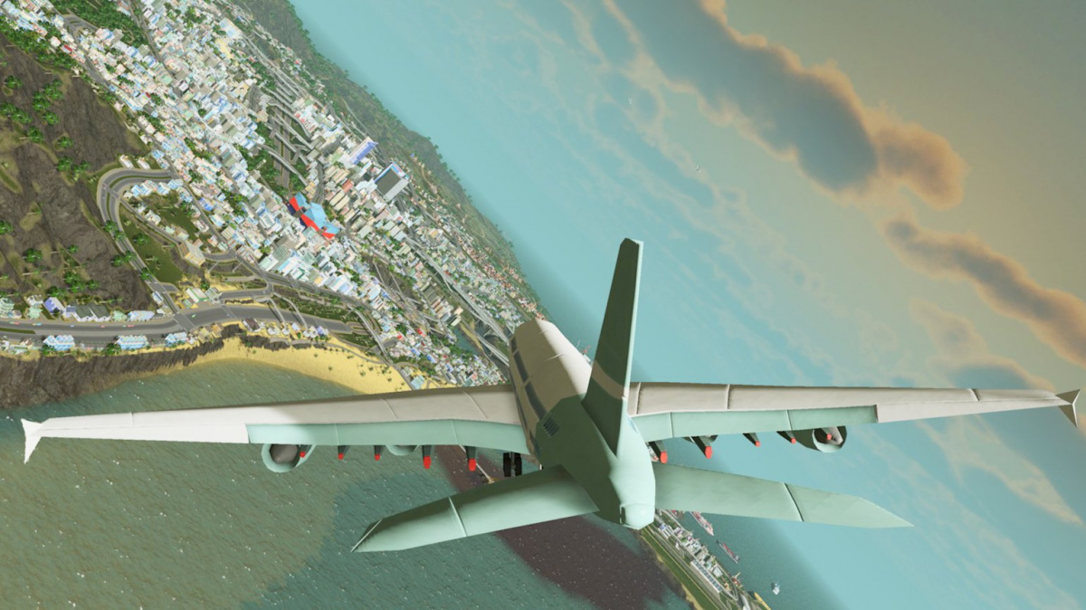 V modu Flight Cimulator se můžete proletět městem v Cities: Skyline