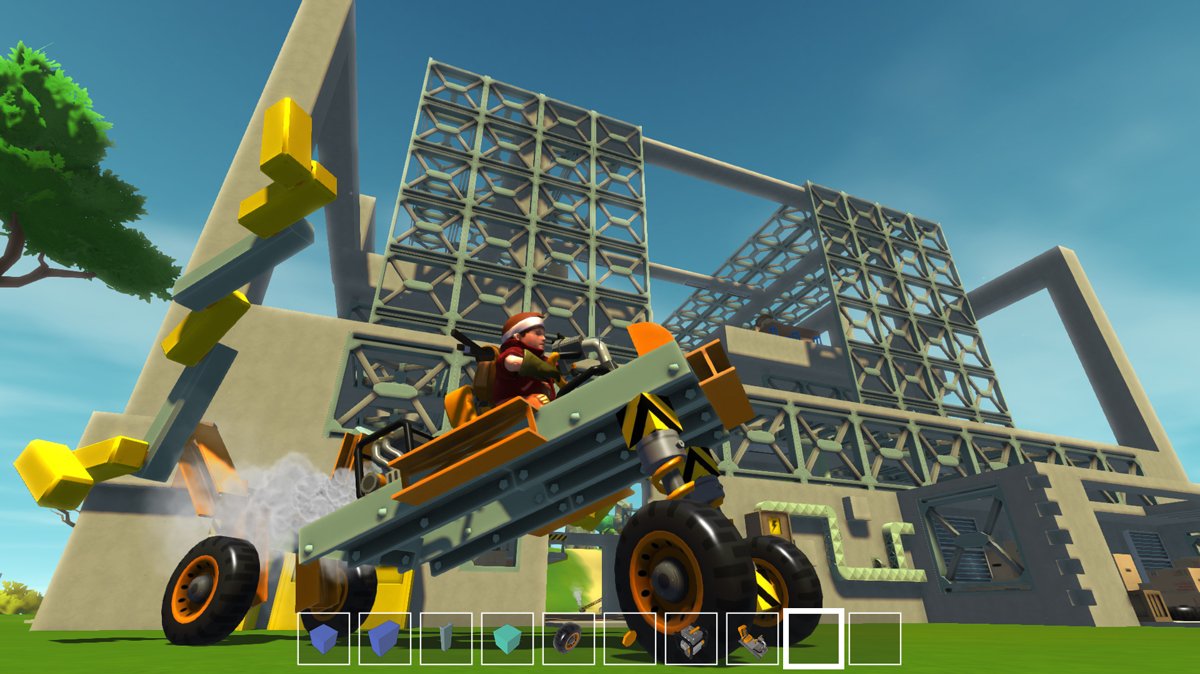 Ve Scrap Mechanic budujete šílené stroje i stavby a bojujete proti robotům (a jiným hráčům)