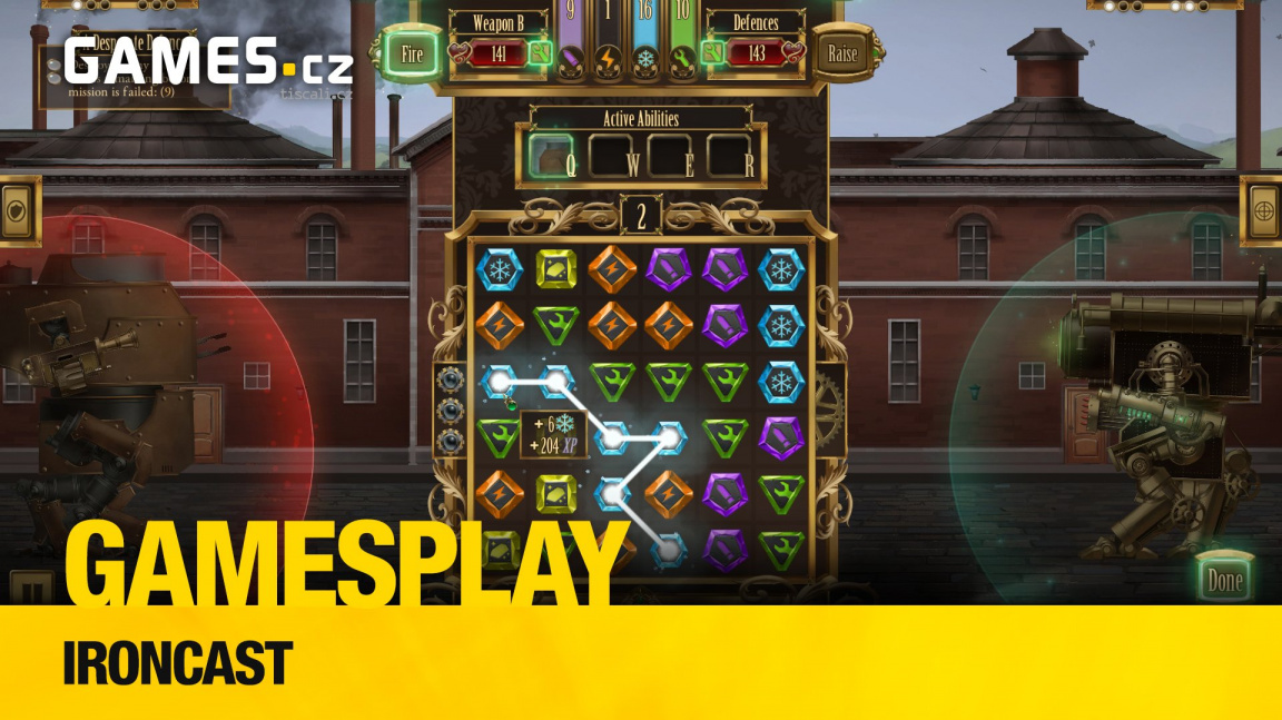 GamesPlay: hrajeme parádní steampunkovou match-3 hru Ironcast