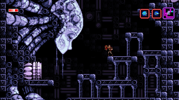 Sci-fi plošinovka Axiom Verge se hlásí k odkazu Metroidu a Contra