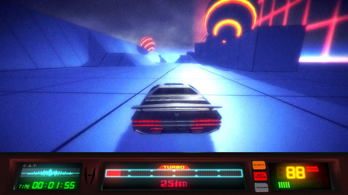 Power Drive 2000 oslavuje osmdesátkové sci-fi a připomíná Knight Ridera