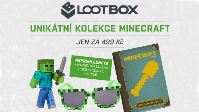 Objednávejte unikátní LootBox Minecraft! Zbývá posledních pár kusů!