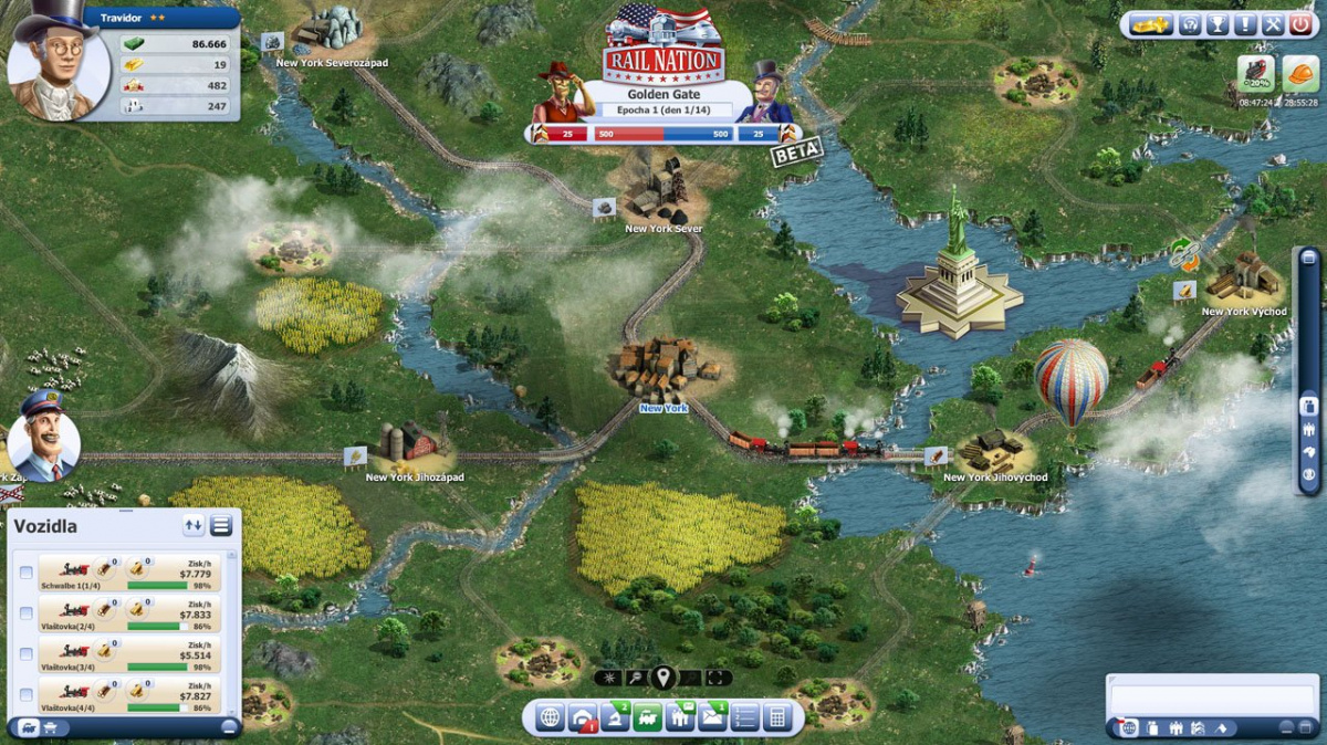 Rail Nation: zahrajete si zase jednou s vláčky, zadarmo a v češtině!