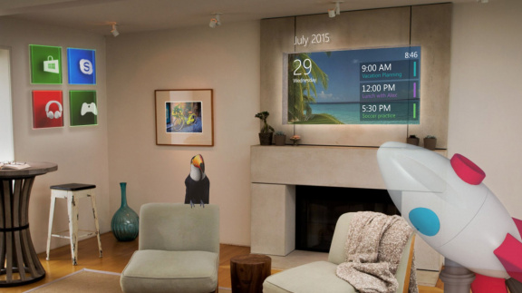 Microsoft předvedl svou augmentovanou realitu HoloLens a přenesl do ní svět Minecraftu