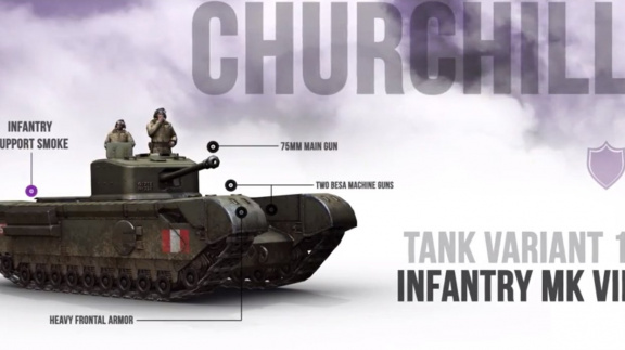 Představení britských jednotek z Company of Heroes 2 začíná tankem Churchill