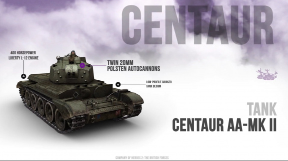Company of Heroes 2 představuje britský protiletadlový tank Centaur