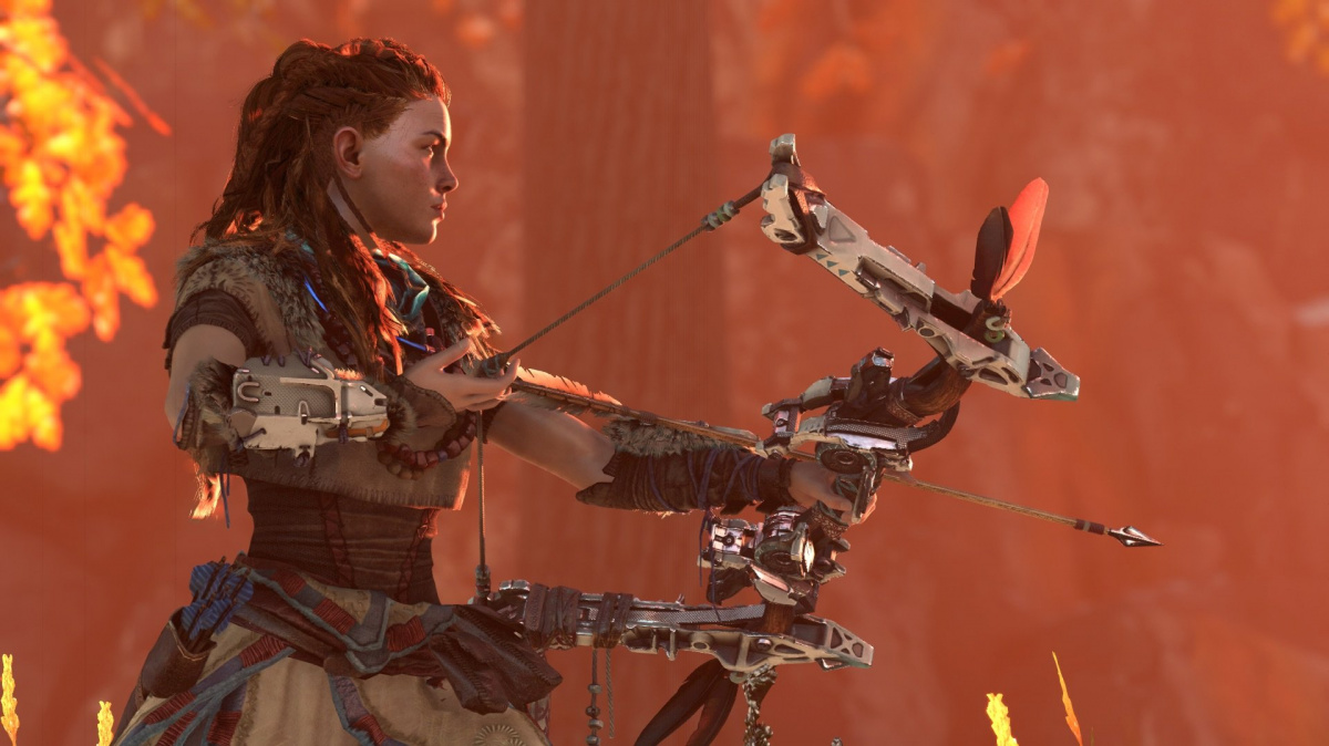 Lov stáda robo-jelenů na záběrech z dema Horizon: Zero Dawn