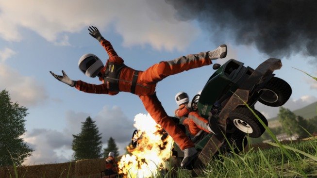 V nové verzi Wreckfest od tvůrců FlatOut můžete závodit v zahradních sekačkách a vyzkoušet základy kariéry
