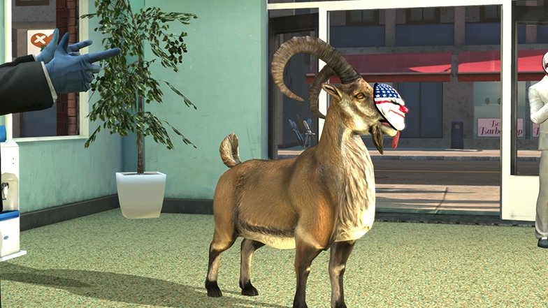 Goat Simulator a PayDay 2 se daly dohromady a výsledkem je chaos