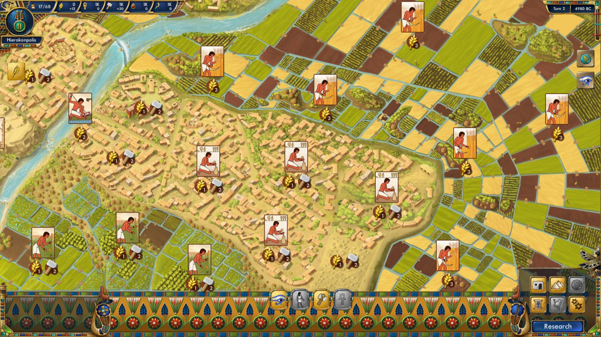 Historická strategie Egypt Civilization připomíná jednodušší Civilizaci