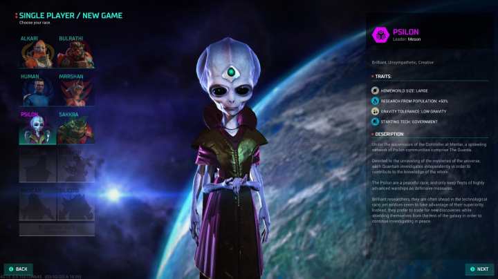 Master of Orion - dojmy z early access verze