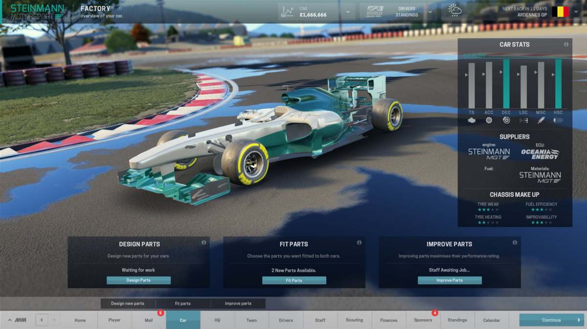 Motorsport Manager vás nechá řídit závodní stáj