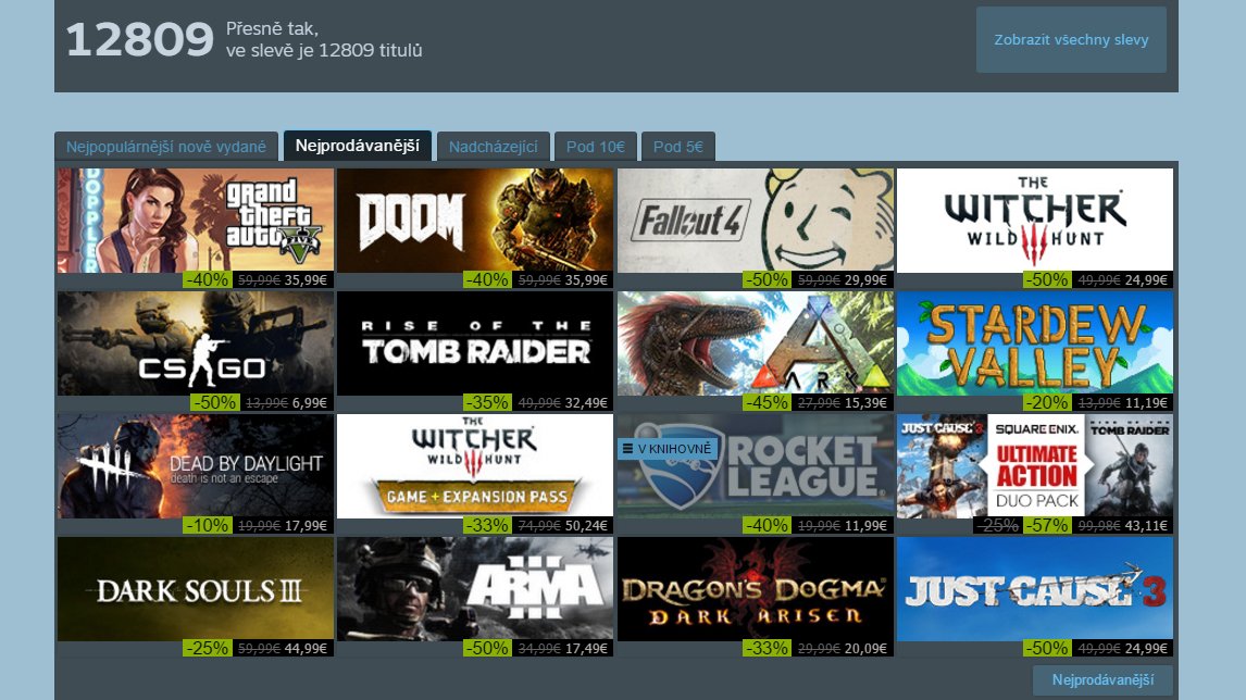 Začal letní výprodej na Steamu - co (by) si koupila redakce Games.cz