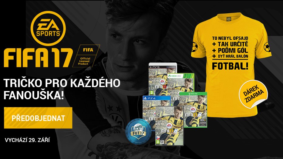 Získejte stylové tričko k předobjednávce FIFA 17 na Xzone.cz!