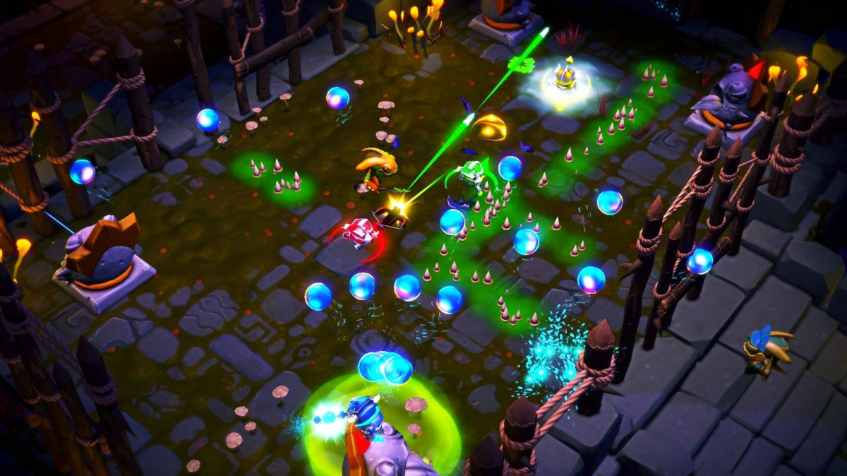 Mlátička Super Dungeon Bros nabízí kooperační multiplayer čtyř roztomilých metalistů