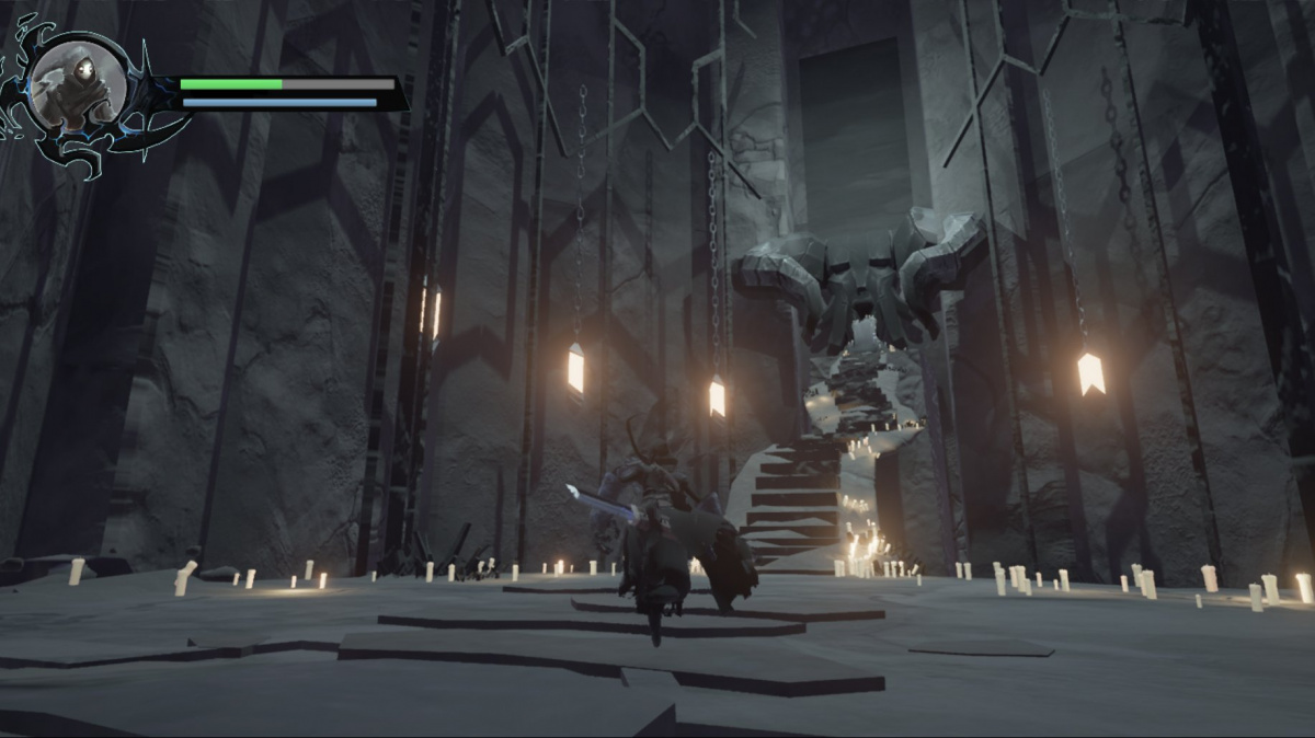 Shattered střídá 2D skákačku a bitvy s obrovskými bossy v pohledu třetí osoby