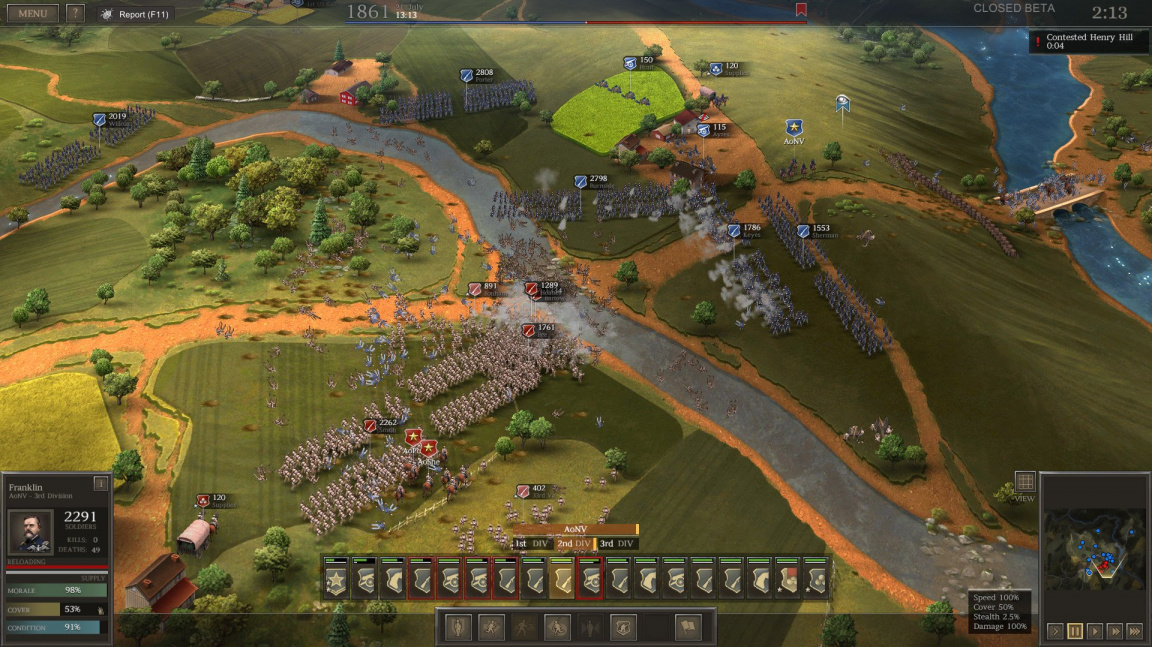 Válka Severu proti Jihu znovu ožívá ve strategii Ultimate General: Civil War