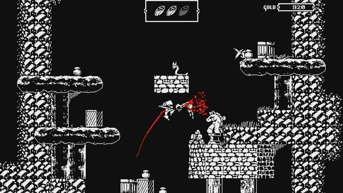 V adrenalinové černobílé plošinovce Riptale zabíjíte plazy a draky