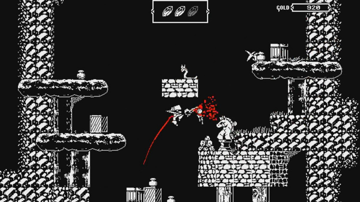 V adrenalinové černobílé plošinovce Riptale zabíjíte plazy a draky