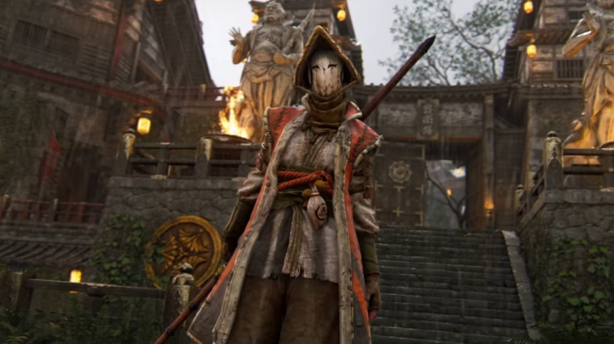Čtvrtým samurajským hrdinou z For Honor je Nobuši s naginatou