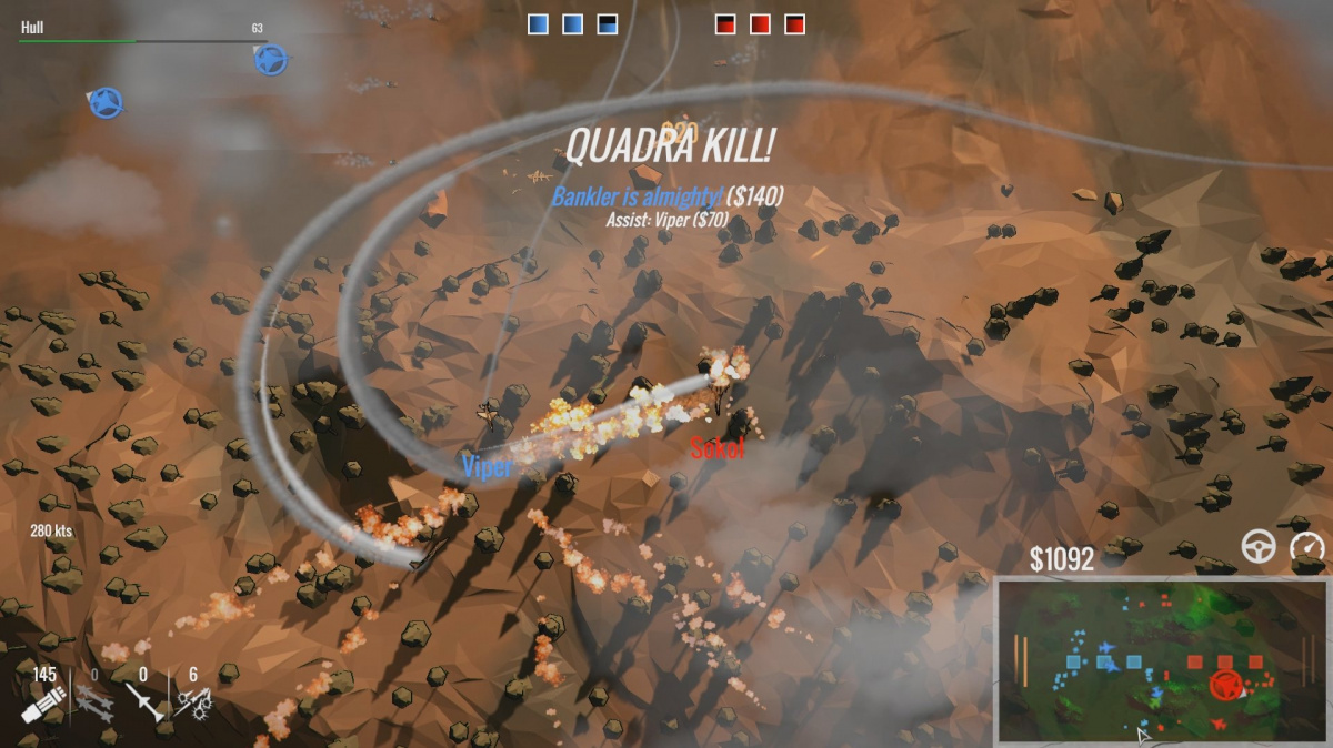 Sky Knights je nezávislá arkádová střílečka s moderními letadly