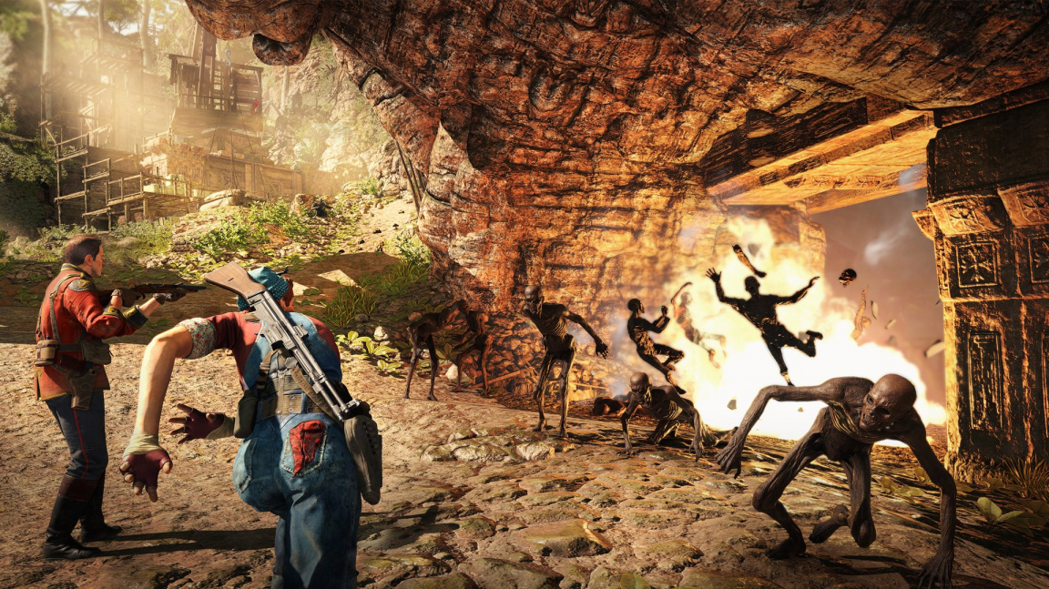 Kooperační Strange Brigade předvádí exterminaci mumií ve čtyřech hráčích