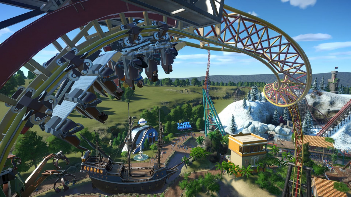 Tycoon zábavního parku Planet Coaster dostal obří letní update s ohňostroji