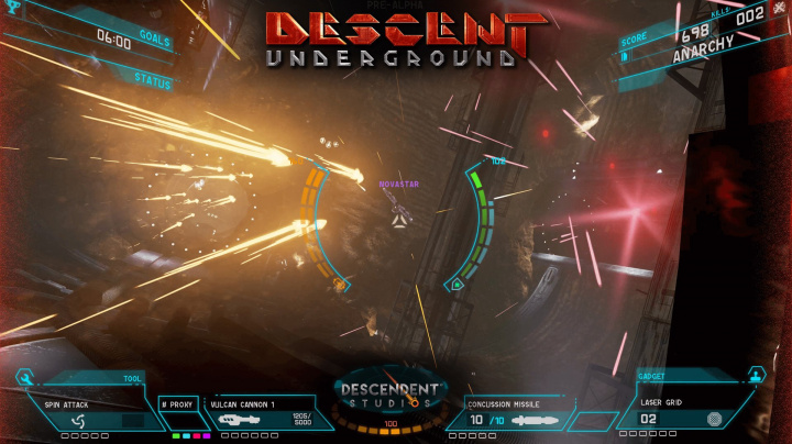 Vesmírná střílečka Descent: Underground dostala demoverzi v rámci nové služby BrightLocker