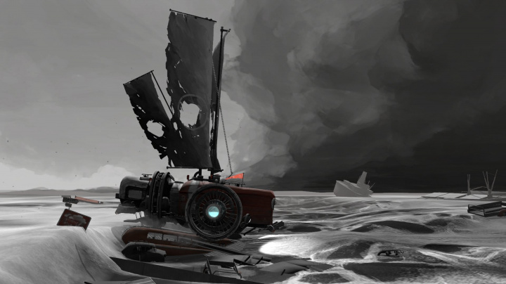 V krásné FAR: Lone Sails musíte s lodičkou překonat moře – ale vyschlé