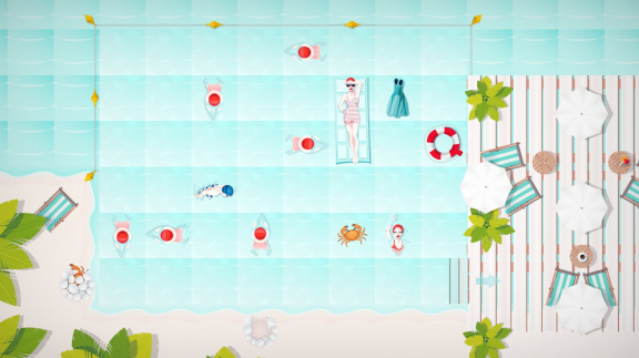 V puzzle hře Swim Out jsou doteky přísně zakázány, ale o mlácení se nic nepíše