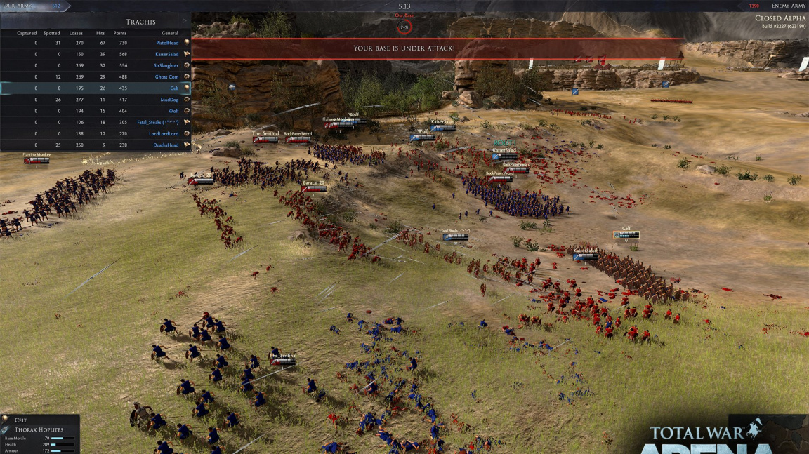 Týmová multiplayerová strategie Total War: Arena vstupuje do uzavřené bety