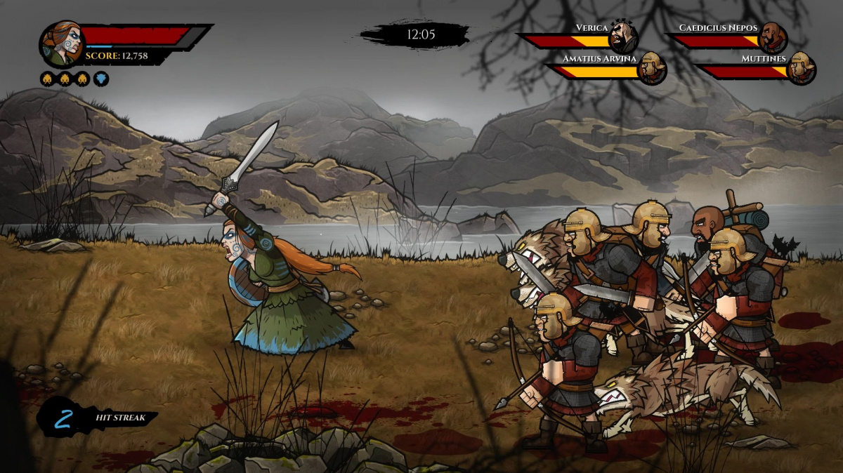 Postavte se obrovské přesile Římanů v placaté mlátičce Wulverblade