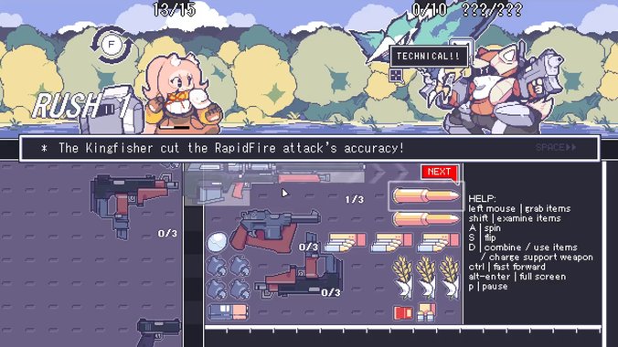 V originálním RPG Jack and Casie se staráte o inventář, zatímco hrdinka místo vás kosí monstra