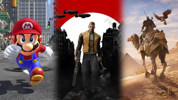Nakupte zásoby, vezměte si dovolenou, vychází hned tři herní pecky – Assassin‘s Creed, Wolfenstein II a Super Mario