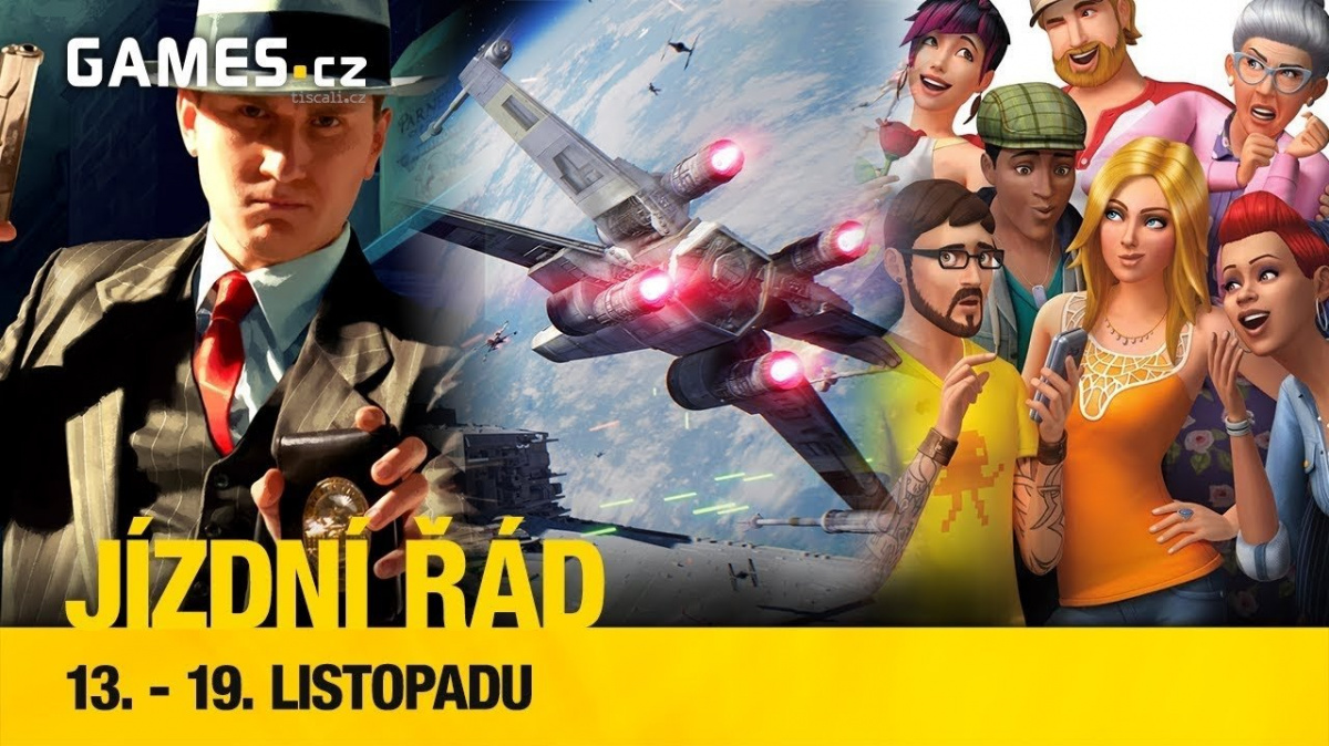 Jízdní řád na další týden - Star Wars, L.A. Noire a Sims