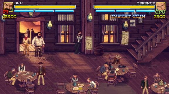Bud Spencer a Terence Hill rozdávají své pověstné facky ve hře Slaps and Beans