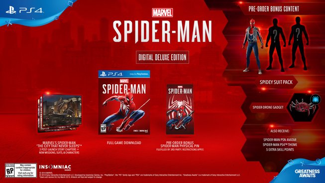 Spider-Man PS4 Digital Deluxe Edition