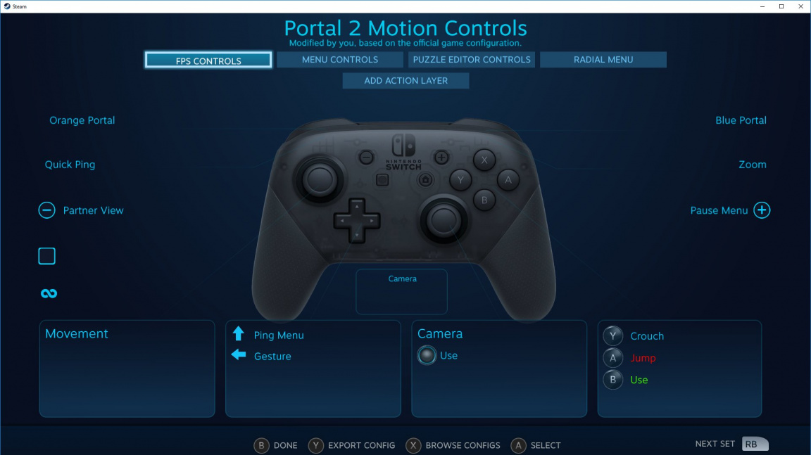 Steam oficiálně podporuje Switch Pro Controller včetně gyroskopu