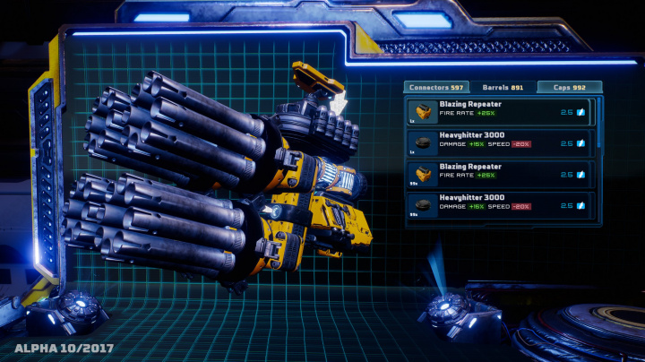 V Mothergunship si vyrobíte třeba kulomet osazený brokovnicemi a laserovými puškami