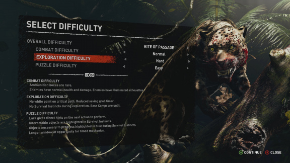 V Shadow of the Tomb Raider si nastavíte obtížnost pro každý herní prvek zvlášť