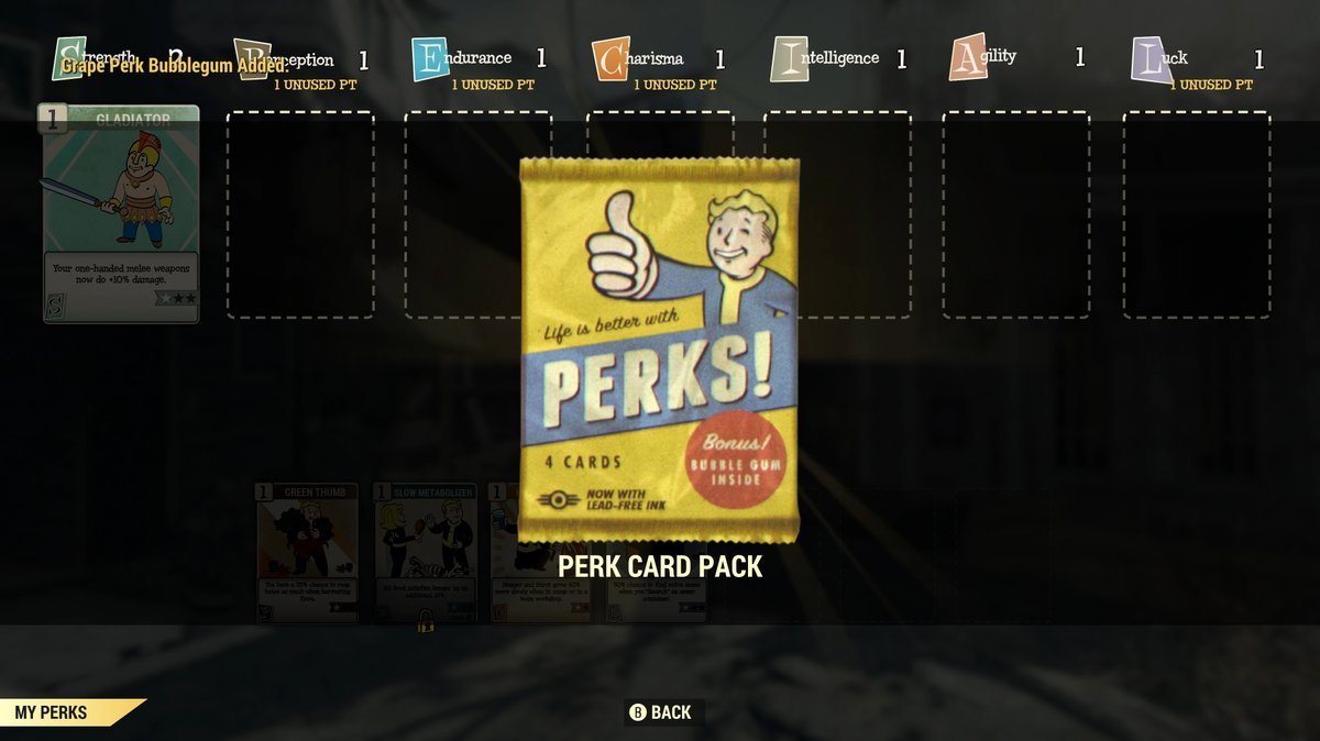 Pryč se starými perky. Fallout 76 používá systém se stovkami karet a mutace