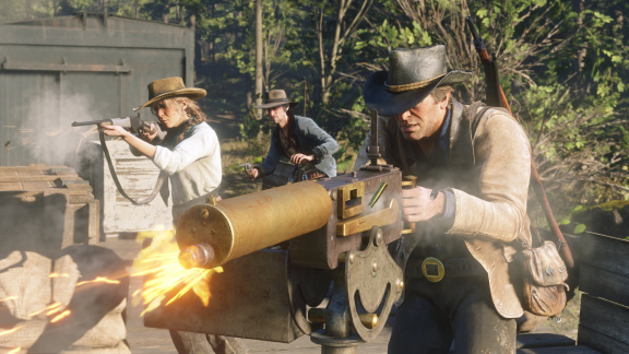 Sledujte přepadení banky v Red Dead Redemption II